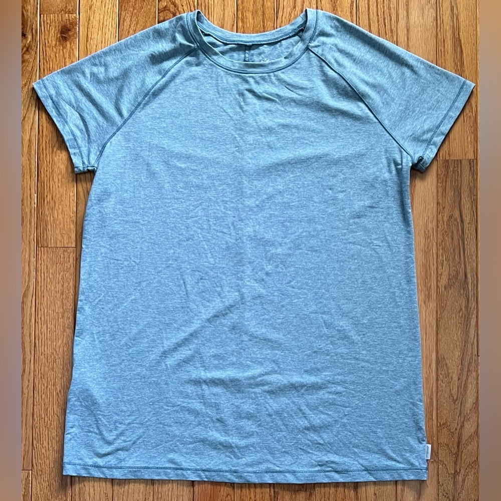 Eddie Bauer Heather Blue/Gray Athletic Short Sleeve Tshirt Women's Small